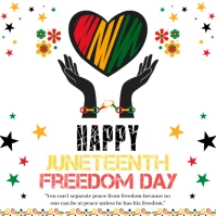 White Pastel Happy Juneteenth  Instagram Post template