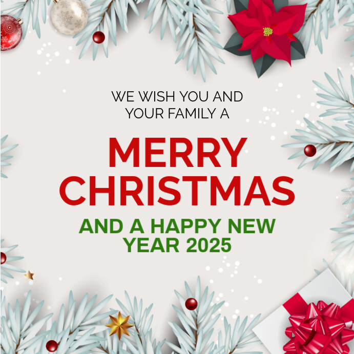 Copy of White Pastel Happy Merry Christmas Instagram Post | PosterMyWall