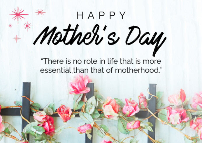 White Pastel Happy Mother's Day Celebration Templates  Postcard Postal