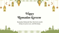 White Pastel Happy Ramadan Al Mubarak Best Wishes Presentation (16:9) template