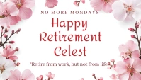 White Pastel Happy Retirement Celest Card Business Card นามบัตร template