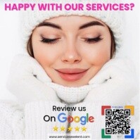 White Pastel Happy With Our Services? Pos Instagram template