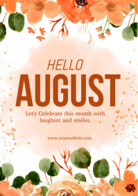 Hello August Newsletter Hello August Template | PosterMyWall