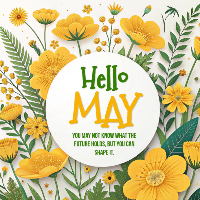 Copy of White Pastel Hello May Happy Mother’s Day Flyer For Instagram ...