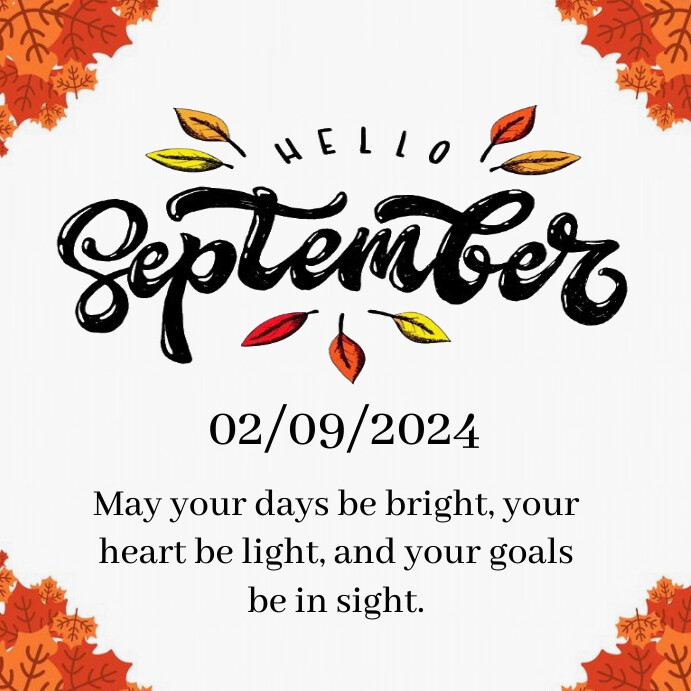Plantilla de White Pastel Hello September Instagram Post | PosterMyWall