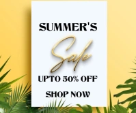 White Pastel Hot Summer Sale Offer 50% Off Large Rectangle Malaking Rektangle template