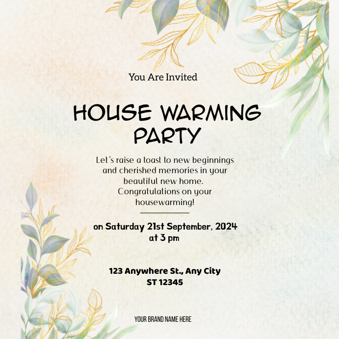 White Pastel House Warming Party Instagram Po Template | PosterMyWall