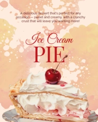 White Pastel Ice Cream Pie Day Instagram Portrait template