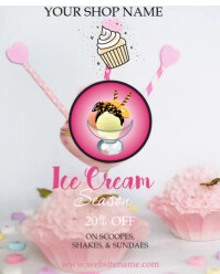White Pastel Ice Instagram Portrait template