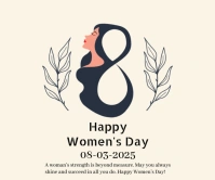 White Pastel International Women's Day Large Rectangle Rectángulo Grande template