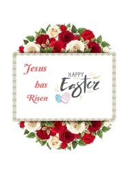 Hvid White Pastel Jesus Has Risen Today Easter  Flyer (us Letter) Flyer Template