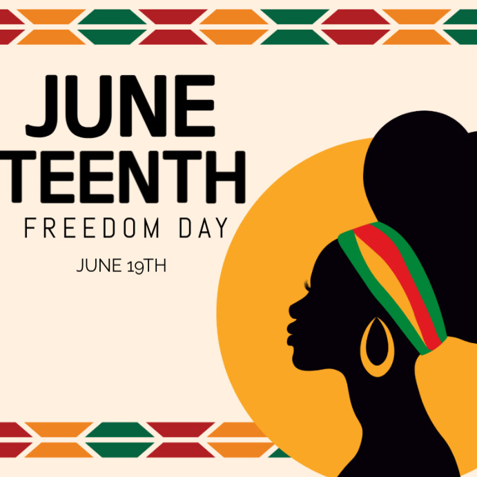 White Pastel Juneteenth  Instagram Post template