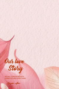 Blanc Love Story Banner 4' × 6' Template