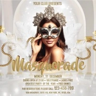 White Pastel Masquerade Instagram Post Instagram-Beitrag template