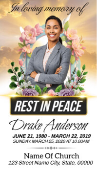 White Memorial Tribute เรื่องราวบน Instagram Template