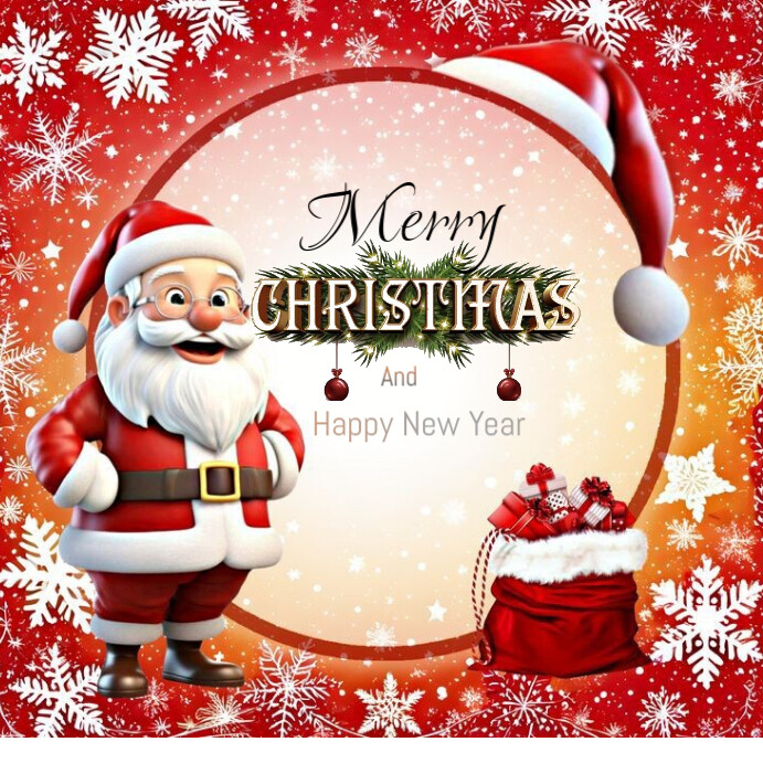 Plantilla de White Pastel Merry Christmas And Happy New Year Design ...