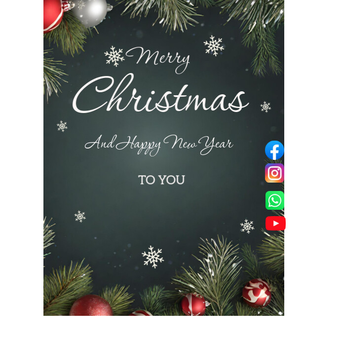 White Pastel Merry Christmas Instagram Post Templat | PosterMyWall