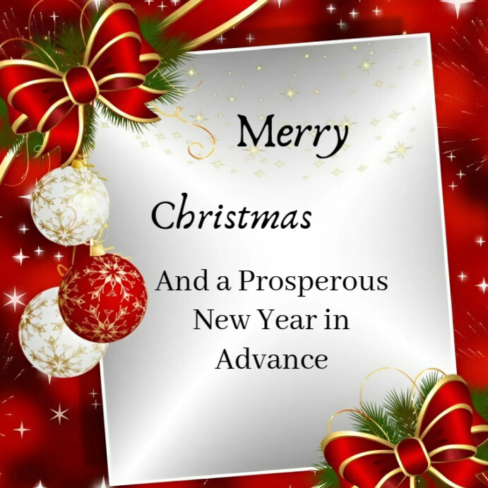 White Pastel Merry Christmas Instagram Post Template | PosterMyWall
