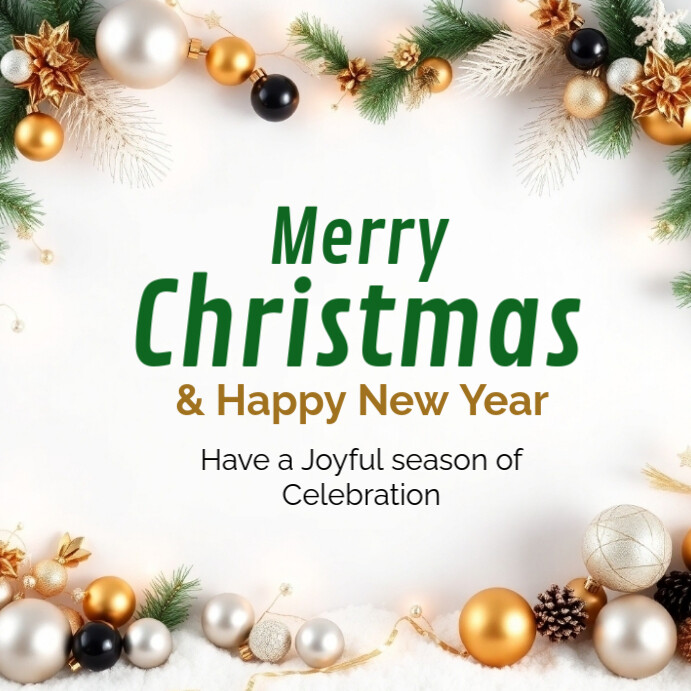 White Pastel Merry Christmas Instagram Post Template | PosterMyWall