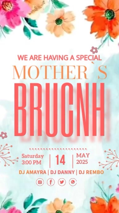 White Pastel Mother`s Day Celebration  Instagram Story template