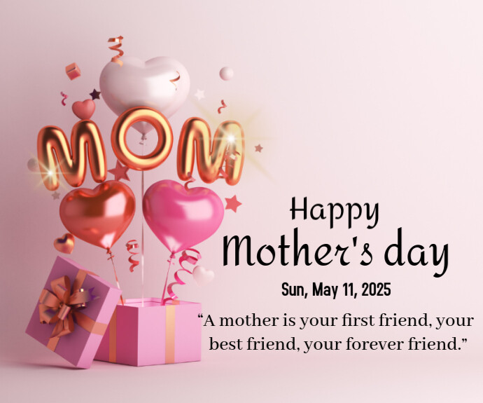 White Pastel Mother's Day Wish Cards Medium Rectangle template