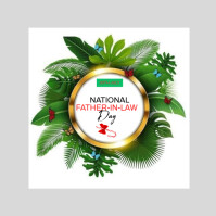 White Pastel National Father In-law Day Instagram Post template