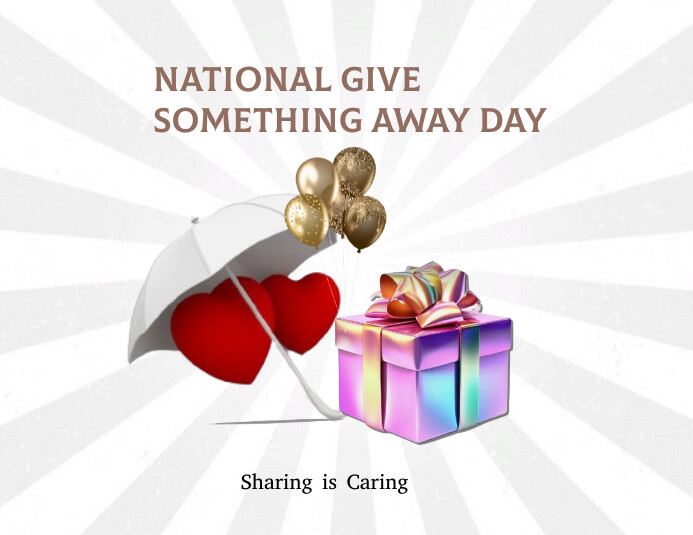 White Pastel National Give Away Day Flyer (us template