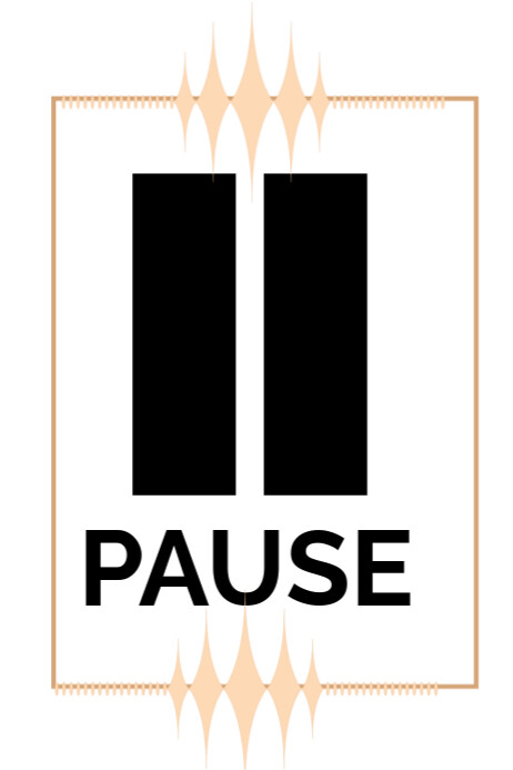 Action Pause Sign White Pastel Pause Sign Poster Template | PosterMyWall