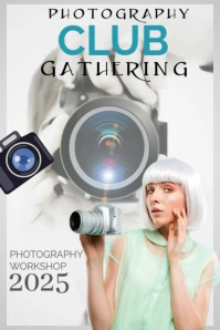 White Pastel Photography Club Poster template