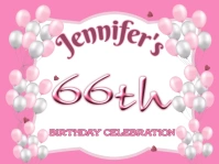 Pink Birthday Yard Sign template