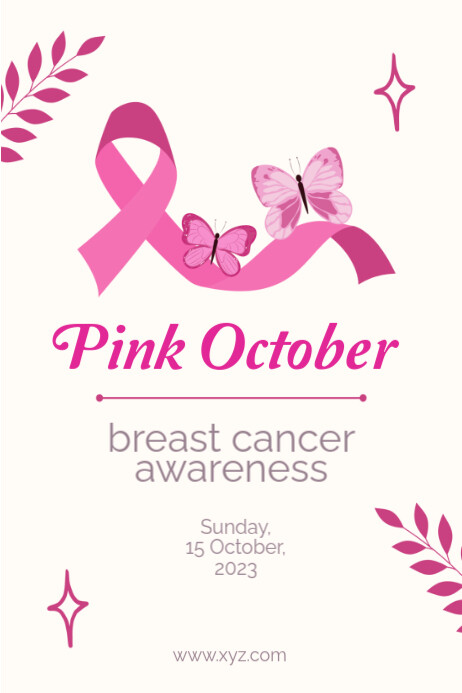 Copy of White Pastel Pink October Poster | PosterMyWall