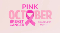 White Pastel Pink October Video Template Digital Display (16:9)