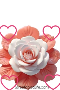 White Pastel Pink Rose Pinterest Graphic template