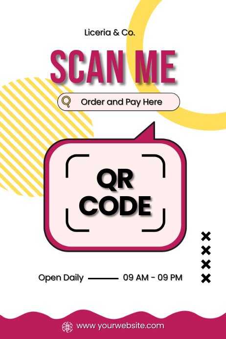 Qr Code Poster White Pastel Qr Code Poster Template | PosterMyWall