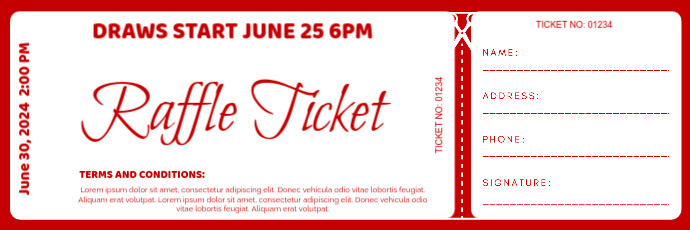 Pastel Raffle Roulette Modèle White Pastel Raffle Ticket | Raffle Ticket Contast Twitter ...