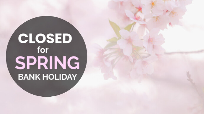White Pastel Spring Bank Holiday 2025  Digital Display (16:9) template