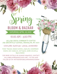 White Pastel Spring Market Flyer  Flyer (us Letter) template