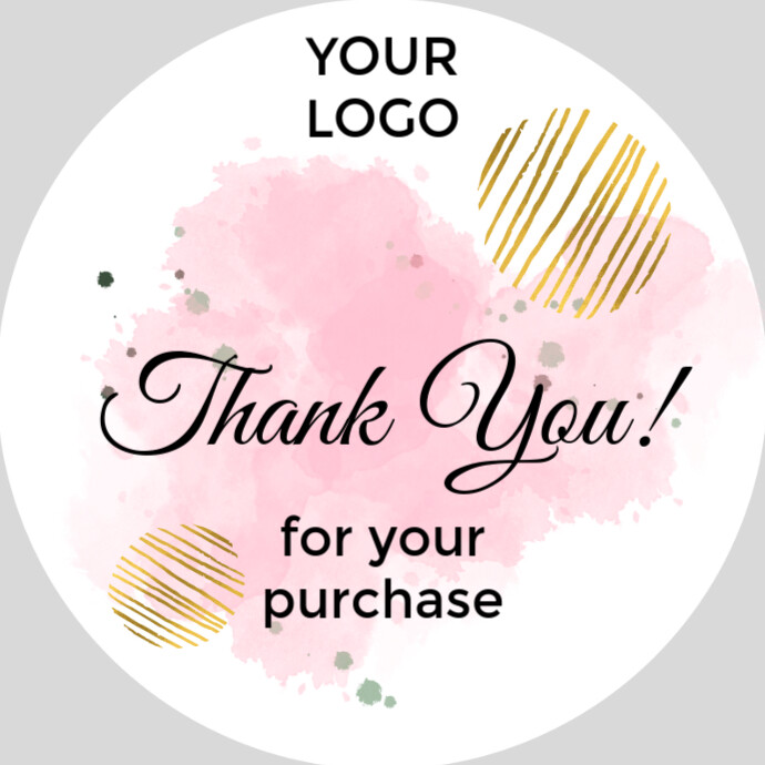 Copy of White Pastel Sticker Thank You For Your Purchase, Order For ...