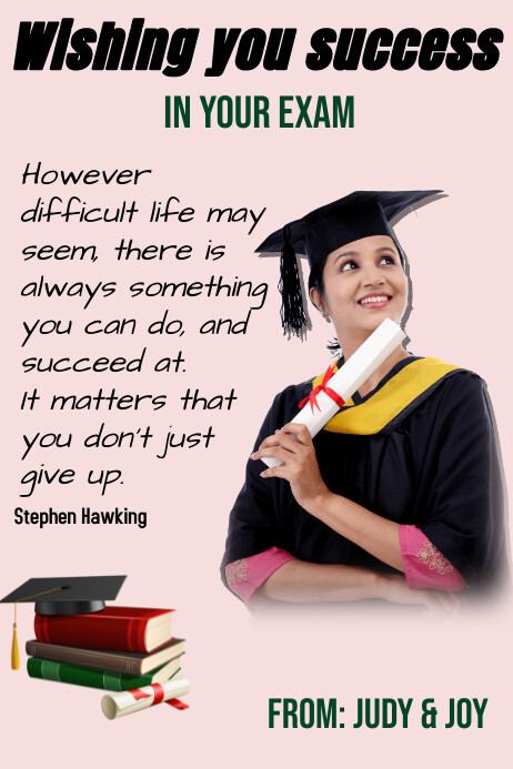 Copy of White Pastel Success Card Design Poster | PosterMyWall