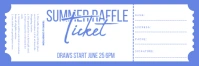 White Pastel Summer Raffle Ticket | Raffle Ticket Twitter Banner template