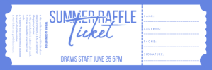 White Pastel Summer Raffle Ticket | Raffle Ticket Twitter Banner Twitter-Kopfzeile template