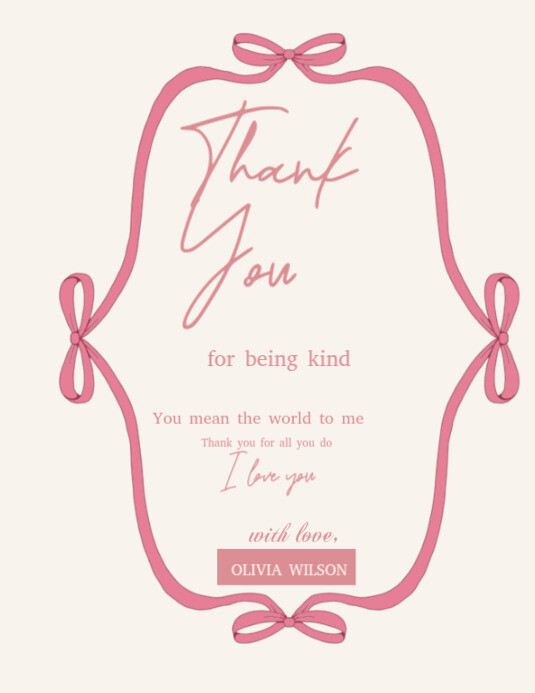 Copy of White Pastel Thank You Card Flyer (us Letter) | PosterMyWall