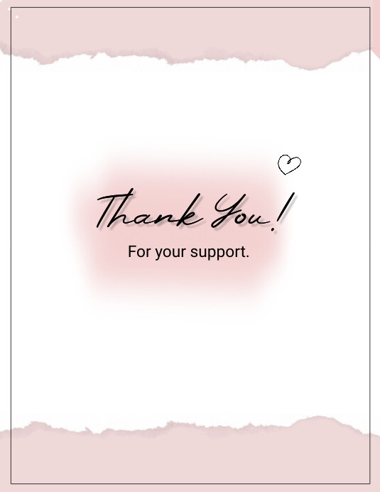 Copy of White Pastel Thank You Card Flyer (us Letter | PosterMyWall