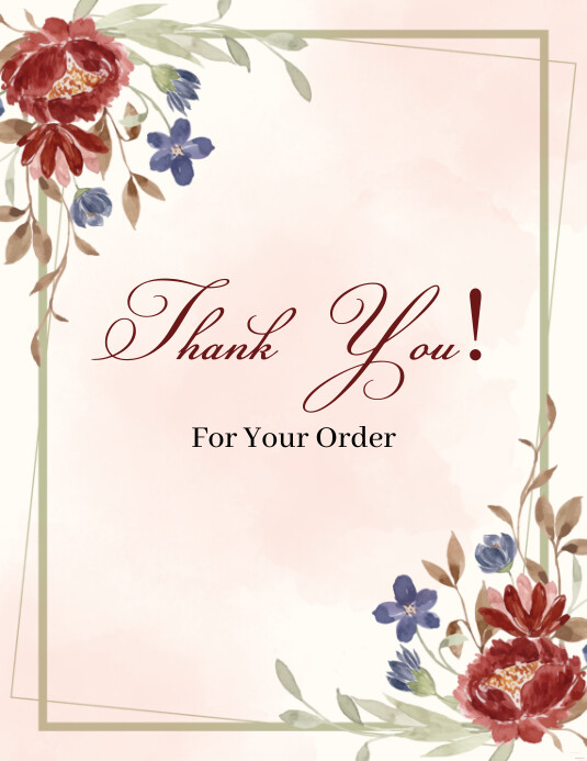 Copy of White Pastel Thank You Card Flyer (us Letter | PosterMyWall
