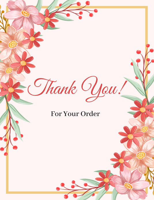 Copy of White Pastel Thank You Card Flyer (us Letter | PosterMyWall