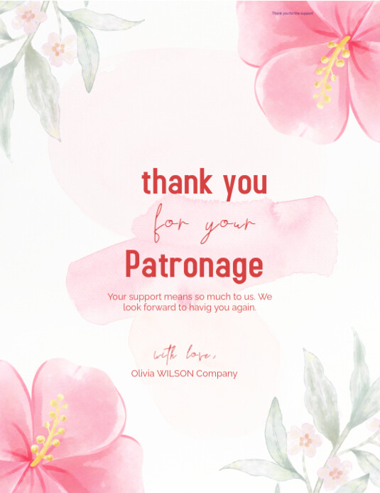 Copy of White Pastel Thank You Card Flyer (us Letter) | PosterMyWall