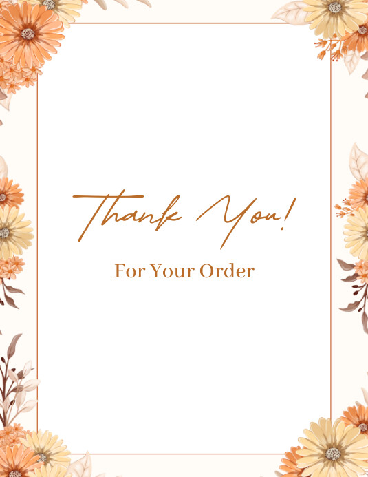 Copy of White Pastel Thank You Card Flyer (us Letter | PosterMyWall