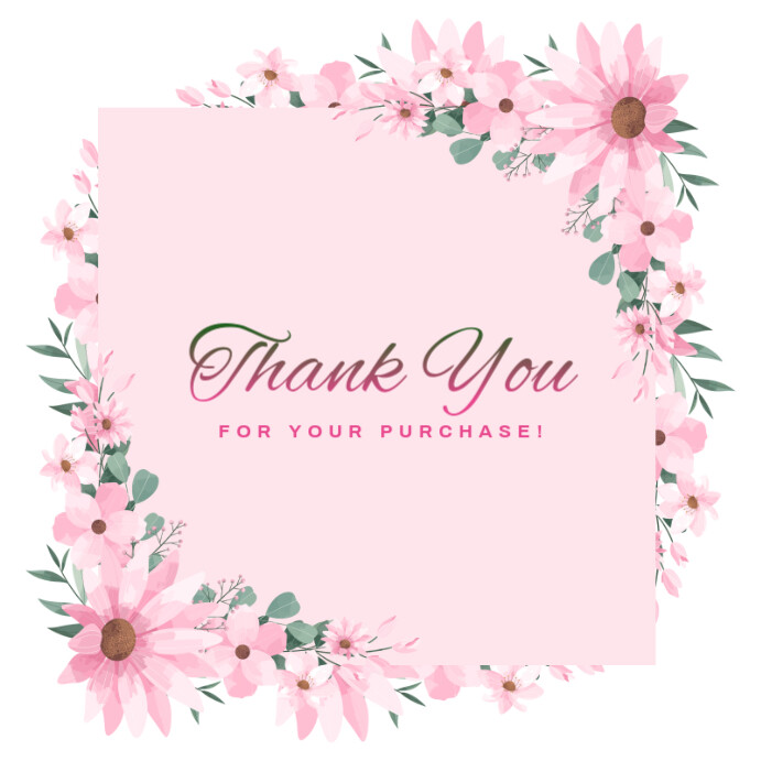 Plantilla de White Pastel Thank You Card Instagram Post | PosterMyWall