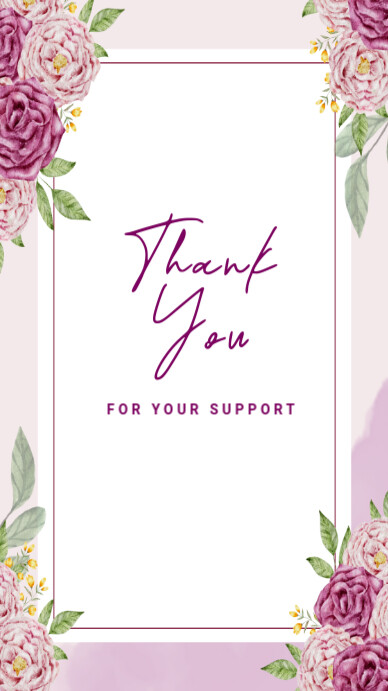 Modèle White Pastel Thank You Card Instagram Story | PosterMyWall