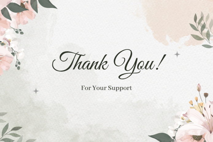 White Pastel Thank You Card Label Template | PosterMyWall